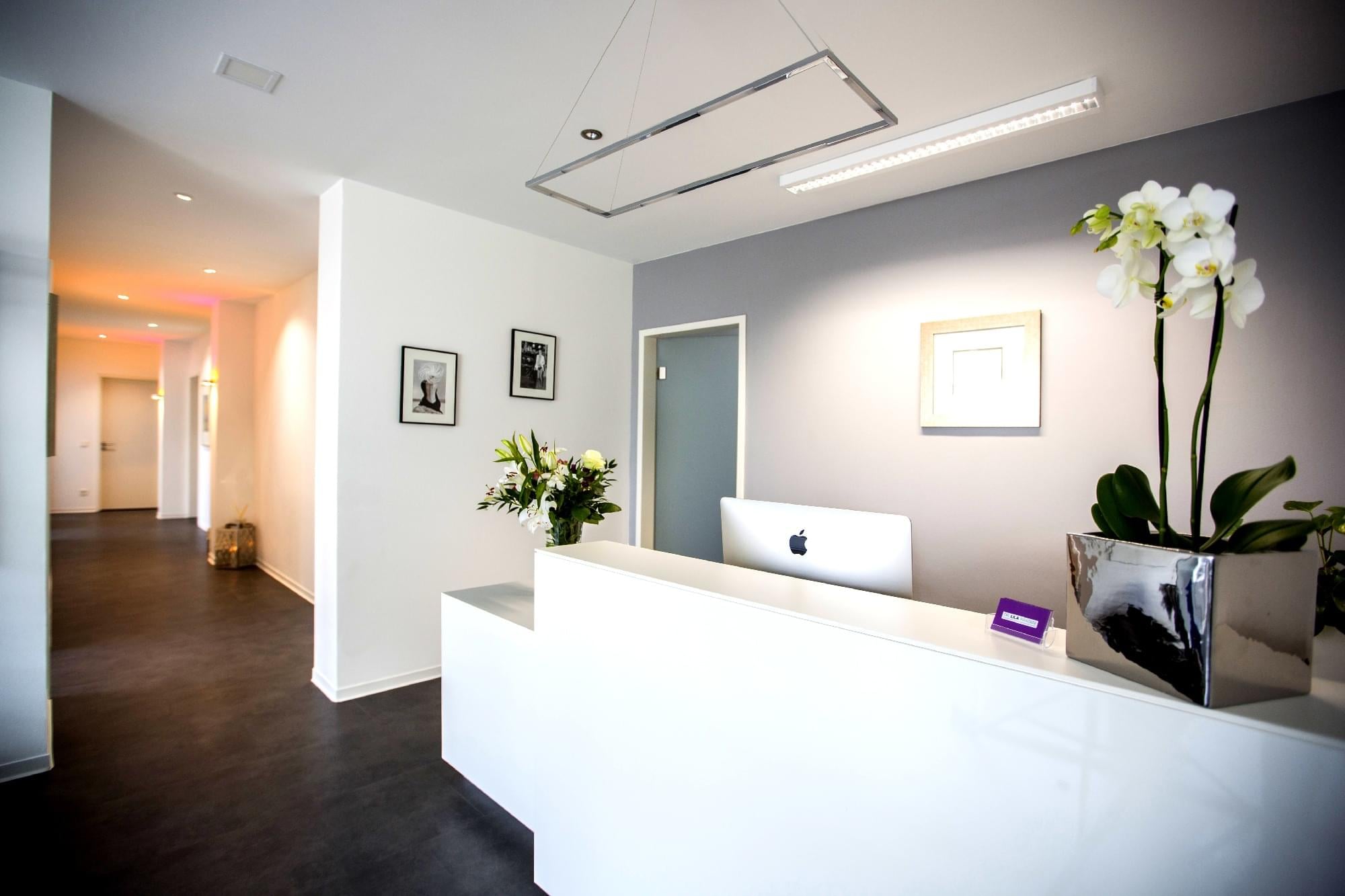 Empfangsbereich im Studio Andrea Hurt – Haare · Gesicht · Körper in Leipzig